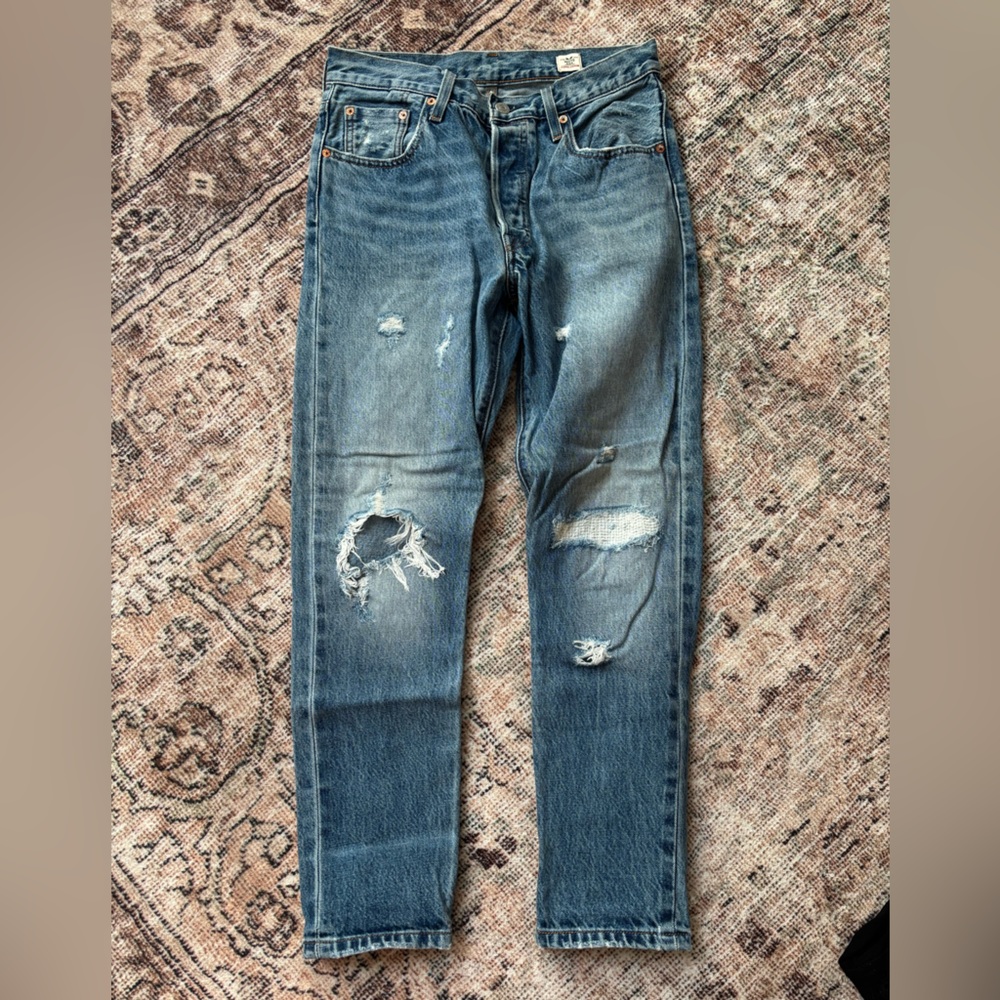 Levi's 501 Distressed Denim Jeans